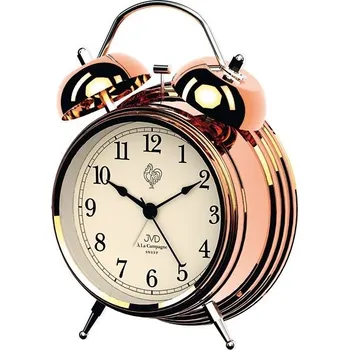 Budík Tichý netikající ručkový budík JVD sweep SRP2217.3 s mechanickými zvonky 