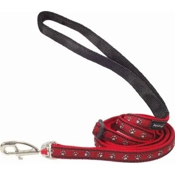 Red Dingo vodítko 12 mm/1,8 m, Pawprints Red
