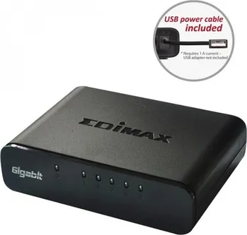 Switch Edimax 5 Port Gigabit SOHO Switch with USB cable, energy efficient 802.3az