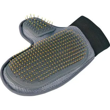 Péče o srst a drápky Pečující rukavice s drátěnými zuby s kuličkami 18x24 cm