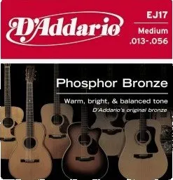 Struna pro kytaru a smyčcový nástroj Struny kovové pro akustickou kytaru D'Addario EJ17
