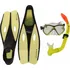 Hot Tuna Mask Snorkel and Fins Set Junior, žlutá