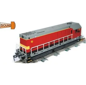 Vláček a vláčkodráha Merkur Lokomotiva Hektor červená - dvoumotorová se zvukem