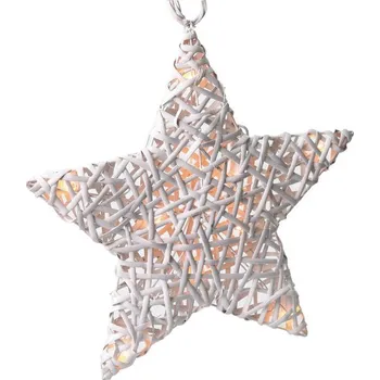 Vánoční světelná dekorace Solight 1V41 hvězda 10 LED teplá bílá