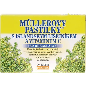 Lék na bolest v krku Dr. Müller Pharma Müllerovy pastilky s islandským lišejníkem a vitaminem C