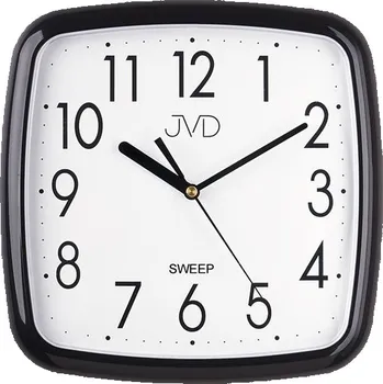 Hodiny Černé moderní nástěnné netikající tiché hodiny JVD sweep HP615.11 