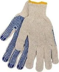 Pracovní rukavice EXTOL rukavice polyester s PVC terčíky na dlani 10" 