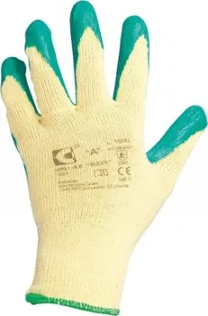 Pracovní rukavice ROXY rukavice polomáčené žluté/zelené 10 