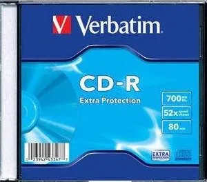 Optické médium Verbatim CD-R 700MB/80min 52x Extra Protection slim 200ks