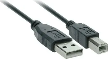 Datový kabel Solight USB kabel, USB 2.0 A konektor - USB 2.0 B konektor, 2m, blistr
