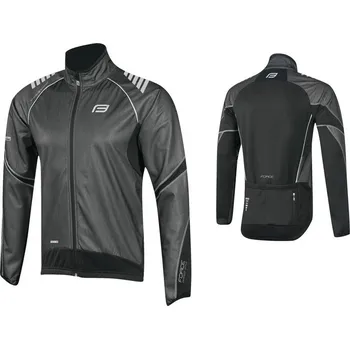 Cyklistické oblečení Force X70 bunda šedá/černá