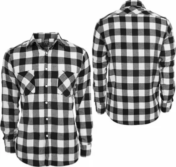 Pánské tričko Urban Classics Checked Flanell Shirt Black White