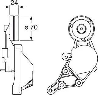 Rozvod motoru Napínací kladka klínového řemenu SKF (SK VKM31018)