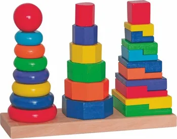 Dřevěná hračka Woody Set skládacích věží