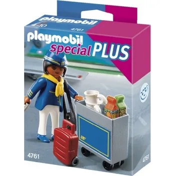 Stavebnice Playmobil Playmobil 4761 Letuška se servisním vozíkem