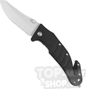 kapesní nůž Zavírací nůž AUTO CLIP Mil-Tec® s kombinovaným ostřím - černý