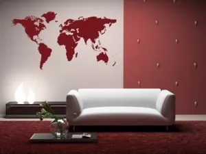 Samolepící dekorace Samolepka na zeď Mapa světa