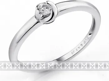prsten Zásnubní prsten s diamantem, bílé zlato brilianty 3861319-0-53-99