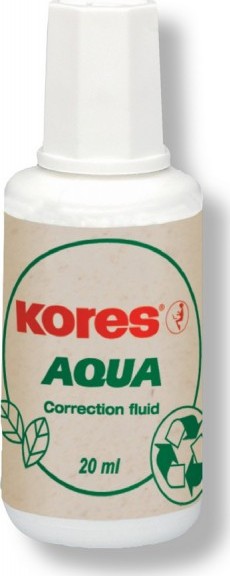 Kores Korrekturfluid Weiß - 20ml Fläschchen - 10er Pack - Wasserbasis