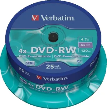 Optické médium Verbatim DVD+RW 4,7 GB 4x, 25 pack