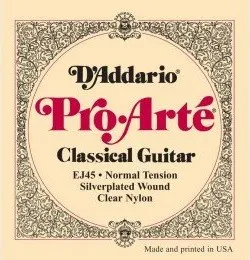 Struna pro kytaru a smyčcový nástroj Struny nylonové pro klasickou kytaru D'Addario EJ45