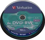 Verbatim DVD-RW 4,7GB 4x spindl 10 pack