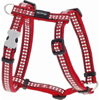Red Dingo postroj 12 mm x 30-44 cm reflexní, červený