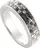OLIVER WEBER Stříbrný prsten s krystaly Swarovski Oliver Weber Basic 7711-BLA
