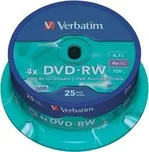 Verbatim DVD-RW 4,7GB 4X 25 ks cake box