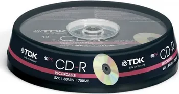 TDK CD-R 700MB 80min 52x 10 cake