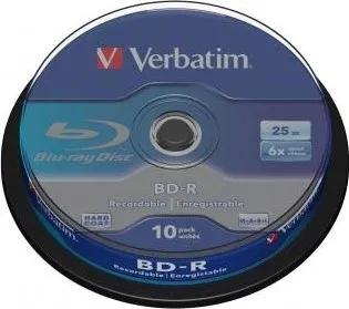 Optické médium Verbatim BD-R Single Layer 25GB cake box 6x 10 pack