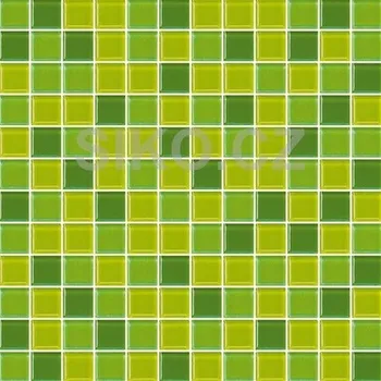 Obklad Premium Mosaic Mozaika Mix zelená 2,5x2,5 cm (30,5x30,5 cm) MOS25MIX4