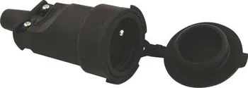 Elektrická zásuvka Gumová zásuvka černá pro prodlužovací kabel