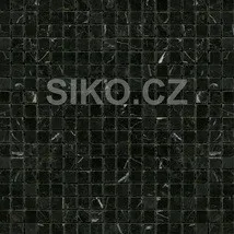 Obklad Premium Mosaic Stone Mozaika černá - leštěná 1,5x1,5 cm (30,5x30,5 cm) STMOS15BKP