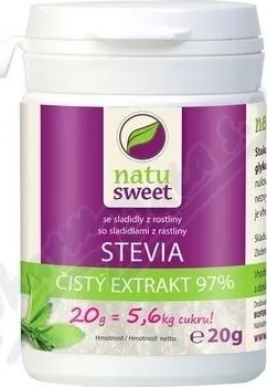 Sladidlo Stevia Natusweet čistý extrakt 97% 20g