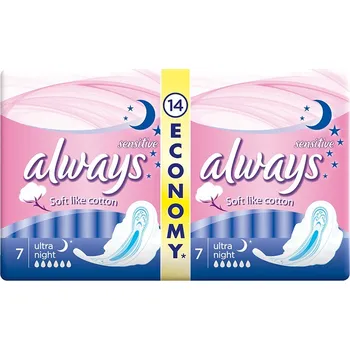 Menstruační vložka Always Ultra Sensitiv Night 14ks
