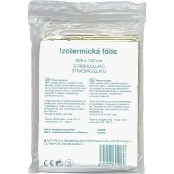 Izotermická folie Fixaplast 220x140 stříb./zlato Lékárnička Izotermická folie Fixaplast 220x140 stříb./zlato