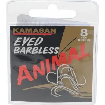 Rybářský háček Kamasan Barbless Eyed Animal Hooks Silver