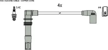 Zapalovací kabel Sada zapalovacích kabelů STARLINE (ZK 8651)