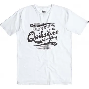 Triko Quiksilver Classic Barber Shop bílé Pánské tričko Triko Quiksilver Classic Barber Shop bílé