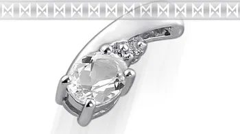 Přívěsek Přívěsk s diamantem, bílé zlato briliant, topaz bílý 3870574-0-0-82