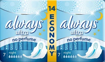 Hygienické vložky Vložky Always Ultra Night bez obsahu parfému (14ks) 