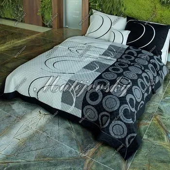 Přehoz na lůžko Matějovský přehoz na postel Royal black, 220 x 240 cm 
