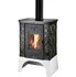 Krbová kamna Haas + Sohn Empoli s výměníkem a vychlazovací smyčkou, černá/kachle zelená