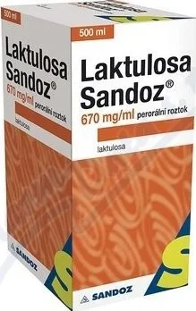 Lék na žaludek, slinivku a játra Laktulosa Sandoz 670 mg/ml 500 ml/335 g II A