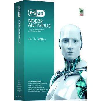 Antivir ESET NOD32 Antivirus krabicová verze 1 zařízení 1 rok