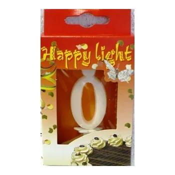 Dortová svíčka Happy Light Dortová svíčka "0"