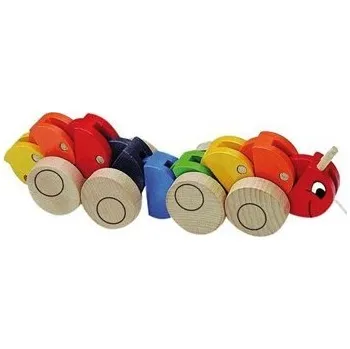 Dřevěná hračka Woody Tahací stonožka