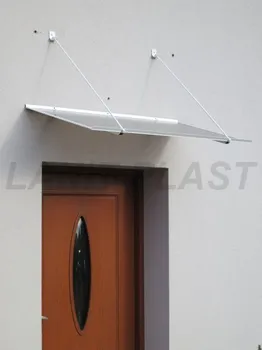 Stříška nad vchodové dveře Lanit Plast Larus 120 hnědá 120 x 87 x 25 cm