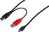 Datový kabel DIGITUS USB napájecí Y, 2xUSB A na mini USB B, 1m (AK-300113-010-S)
